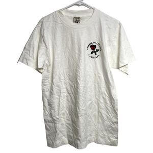Vintage Single Stitch White American Legion Auxiliary Rose Shirt Size M